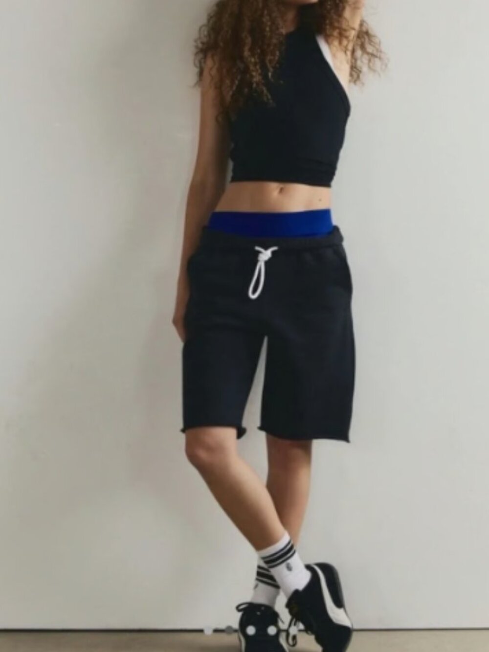 FREE FP MOVEMENT FOR THE WIN LONG DRAWSTRING SWEAT SHORTS BLACK NEW XS